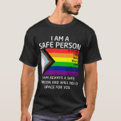 RDセーフパーソンシャツ、LGBTQアリーシャツ、LGBTシャツ Tシャツ (正面)