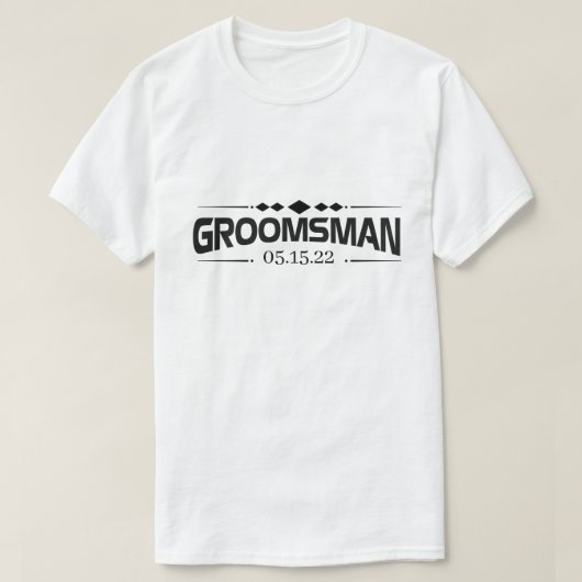 RDパーソナライズされたバチュラーパーティシャツ、Groomsman Tシャツ (デザイン正面)