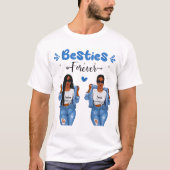 RDパーソナライズされた Besties Forever Tシャツカップル Tシャツ (正面)
