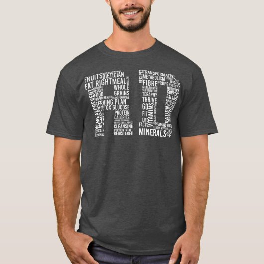 RDワード登録栄養士ダイエット食品 Tシャツ (正面)