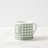 RD登パーソナライズされた録栄養士の格子模様 エスプレッソカップ (正面右)