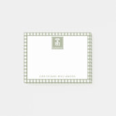 RD登パーソナライズされた録栄養士の格子模様 ポストイット (正面)