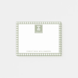 RD登パーソナライズされた録栄養士の格子模様 ポストイット