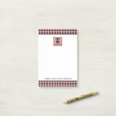 RD登パーソナライズされた録栄養士の格子模様 ポストイット (デスク上)