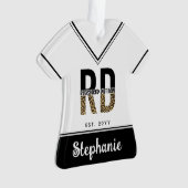 RD登録カスタム栄養士レオパード印刷 オーナメント (正面)