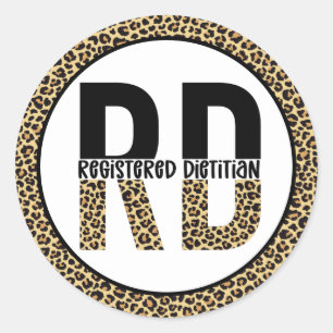 RD登録Diettitian CheetahプリントRDギフト ラウンドシール
