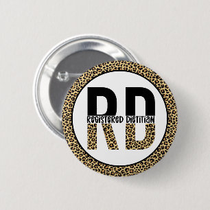 RD登録Diettitian CheetahプリントRDギフト 缶バッジ