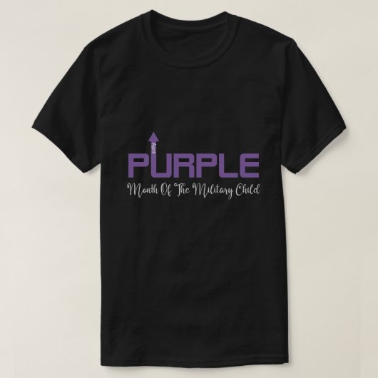 RD Purple Up Tシャツ1カ月分の軍隊児童 Tシャツ (デザイン正面)