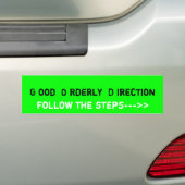 rderly Gのood O Dのirection バンパーステッカー (車上)