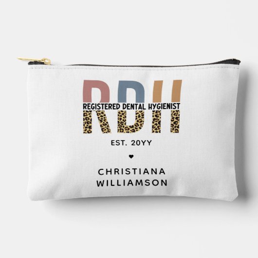 RDH登カスタム録歯科衛生士ギフト アクセサリーポーチ (正面)