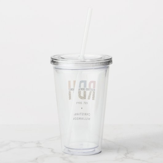 RDH登カスタム録歯科衛生士ギフト アクリルタンブラー (裏面)