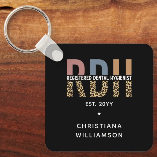 RDH登カスタム録歯科衛生士ギフト キーホルダー (正面)