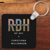 RDH登カスタム録歯科衛生士ギフト キーホルダー (裏面)