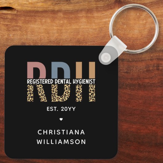 RDH登カスタム録歯科衛生士ギフト キーホルダー (裏面)