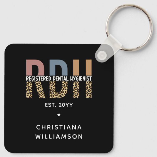RDH登カスタム録歯科衛生士ギフト キーホルダー (裏面)