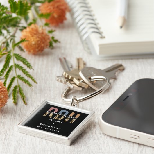 RDH登カスタム録歯科衛生士ギフト キーホルダー (側面)