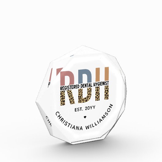 RDH登カスタム録歯科衛生士ギフト フォトブロック (左)