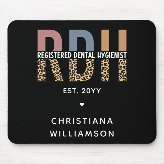 RDH登カスタム録歯科衛生士ギフト マウスパッド (正面)