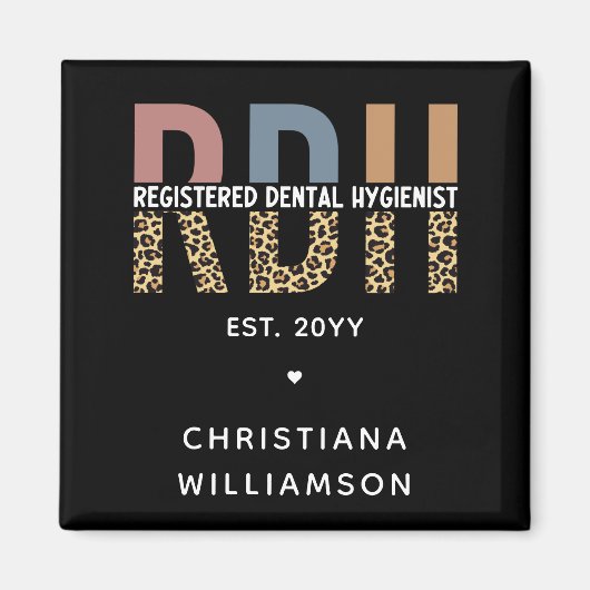 RDH登カスタム録歯科衛生士ギフト マグネット (正面)