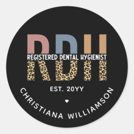 RDH登カスタム録歯科衛生士ギフト ラウンドシール