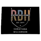 RDH登カスタム録歯科衛生士ギフト ラージペーパーバッグ (正面)