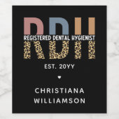 RDH登カスタム録歯科衛生士ギフト ワインラベル (シングルラベル)