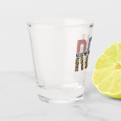 RDH登録歯科衛生士レオパードタイポグラフィ ショットグラス (左)