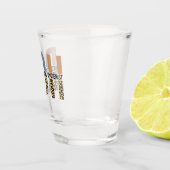 RDH登録歯科衛生士レオパードタイポグラフィ ショットグラス (右)