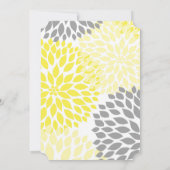 RDH RN BSN卒業式招待状イエローグレー 招待状 (裏面)