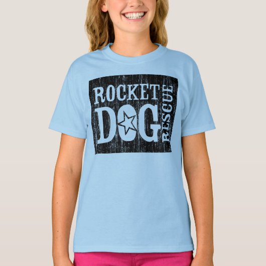 RDRのロゴ(ヴィンテージの黒) Tシャツ (正面)