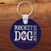 RDRロゴ(ヴィンテージ赤)キーチェーン キーホルダー (正面)