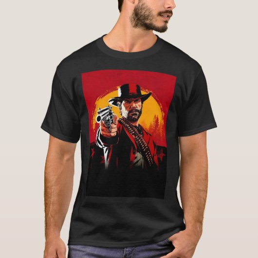 rdr 1と素晴らしrdr 2オンラインゲームのアート作品 tシャツ (正面)
