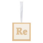 "Re"ソルフェッジョミュージカルベビーブロックオレンジ キューブオーナメント (右)