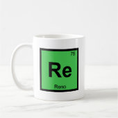 Re – レノネバダ化学周期表都市 コーヒーマグカップ (左)