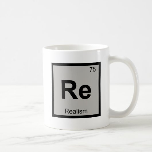 Re - 写実主義 哲学 化学 周期表 コーヒーマグカップ (右)