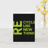 Re Cycle Use New Think Earthday Save The Enviormen カード (黄色い花)