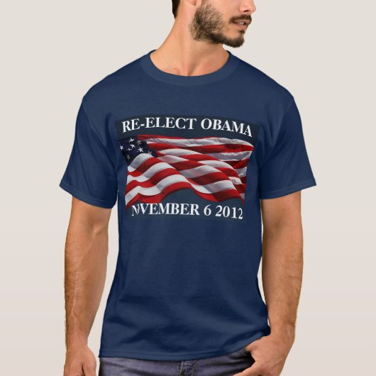 RE-OBAMA 2012選年11月6日シャツ Tシャツ (正面)