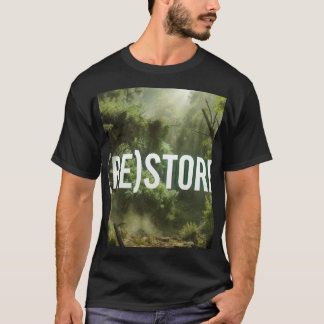 (RE)STORE 森の自然治癒タイポグラフィ マインドフルネス Tシャツ