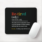 Re Tired Definition Retro Exhausted Retirement Hum マウスパッド (マウス)