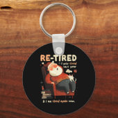 Re-tired Santa Definition Funny  キーホルダー (正面)