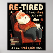 Re-tired Santa Definition Funny  ポスター (正面)