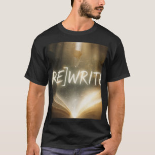 [RE]WRITE - 神秘的な魔法の本と黄金の輝き インスピレーション Tシャツ
