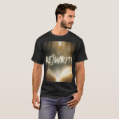 [RE]WRITE - 神秘的な魔法の本と黄金の輝き インスピレーション Tシャツ (正面フル)