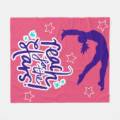 Reach for the Stars体操Tumbling写真Pr フリースブランケット (正面(横))