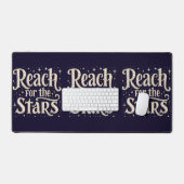 Reach for the Stars Celestial Typography Art デスクマット (キーボード&マウス)