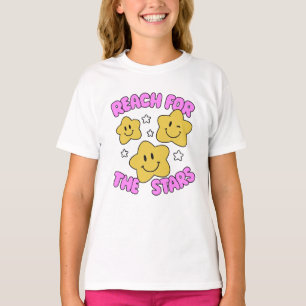 Reach for the Stars - CuteスマイリーStar Inspiration Tシャツ
