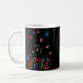 Reach For The Stars Funny Cat  コーヒーマグカップ (左)