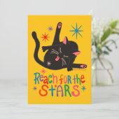 Reach for the Stars Funny Cat Butt Pun カード (スタンド正面)