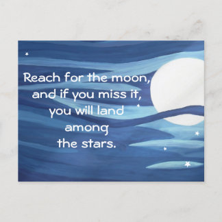 Reach for the Stars Moon Art引用文 ポストカード