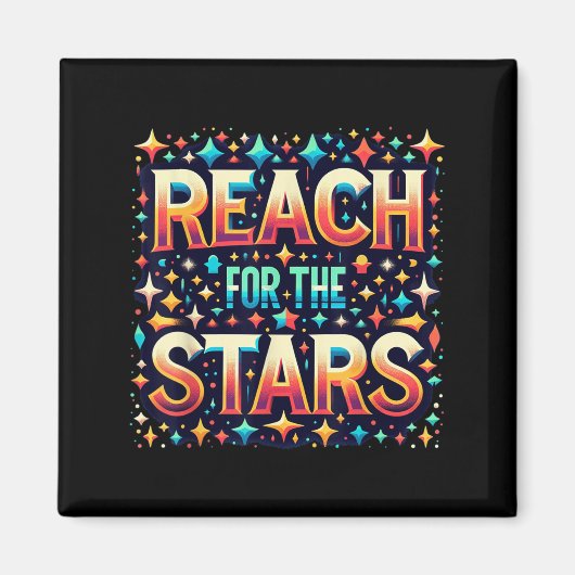 Reach For The Stars Motivational  マグネット (正面)